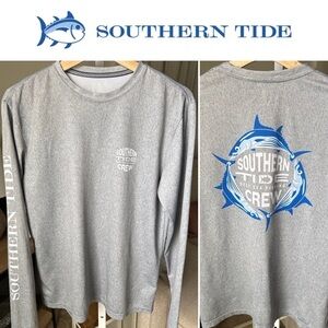 Southern Tide L/S Men’s Grey Activewear Graphic Tee Size S